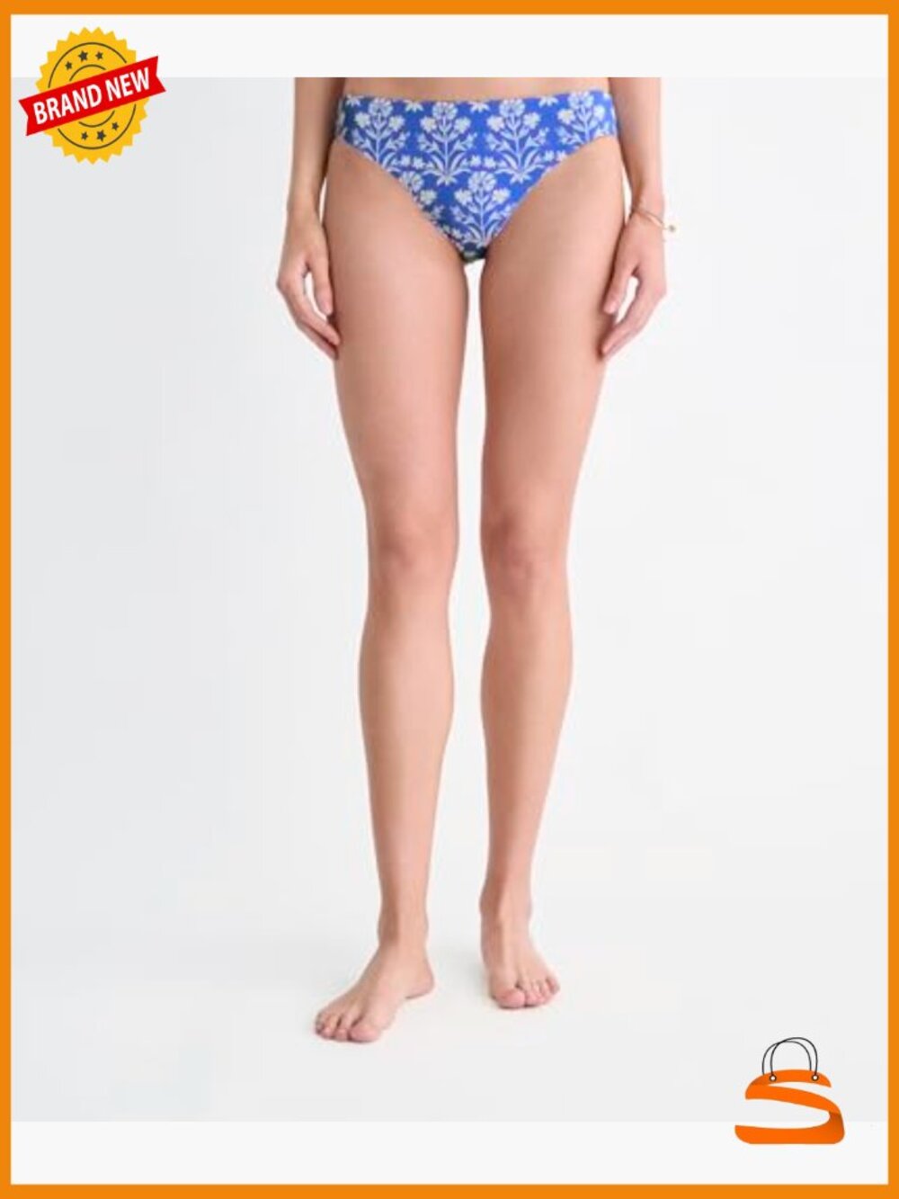 Low-Rise Boyshort Bikini Bottoms UPF 50+ Nylon Spandex Swimwear - Picture 3 of 5
